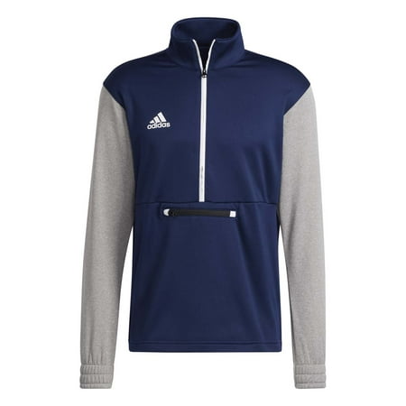 Adidas Men's Team Issue 1/4 Zip Pullover Navy | Gray L