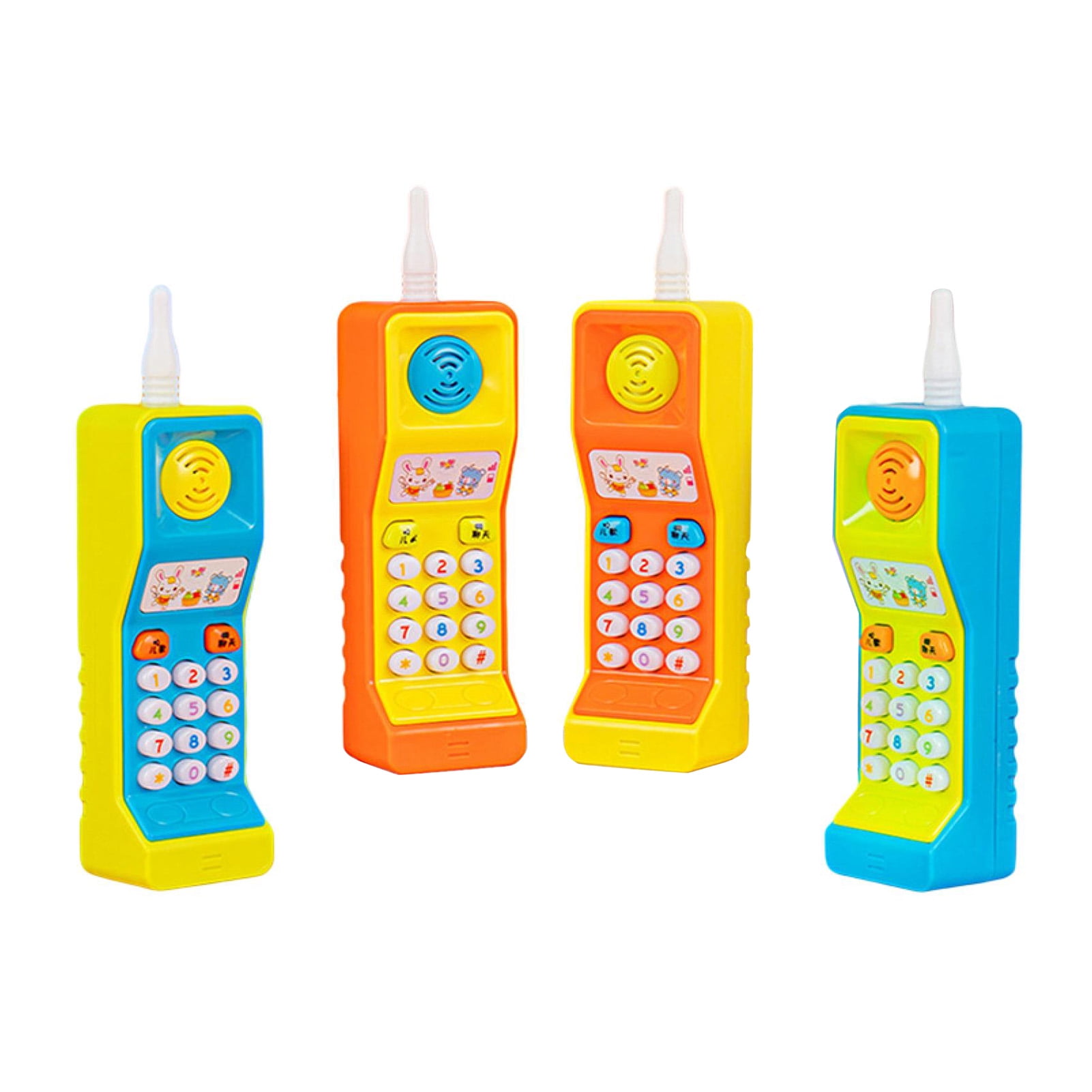 Portable Mobile Phone Toy with 5 Songs - Cartoon Colorful Round