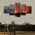 thumbnail image 2 of TISHIRON 5PCS Framed Canvas Wall Art Set,60"x32" Sacramento California Panorama Cityscape Canvas Art Decor, 2 of 7
