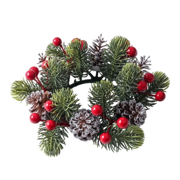 Candles & Holders Candle Ring Berry Small Candle Wreath Center Candle Holder for Home Décor