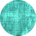 thumbnail image 1 of Ahgly Company Machine Washable Indoor Round Persian Turquoise Blue Traditional Area Rugs, 7' Round, 1 of 4