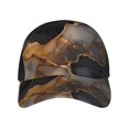 thumbnail image 4 of Curved Design Along The Top Of The Baseball Cap Reinforced Adjustable Breasted Four Seasons Available Black And White Gold Marble, 4 of 8