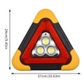 thumbnail image 4 of Luz De Trabajo Portátil Carga Solar Coche Triángulo Luz Roja Blanca Señal De Advertencia Carga Usb Luz De Inundación Led Con Cinco Modos De Luz Para Acampar Methold HA024043-00, 4 of 7
