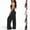 Black, variant on Women Summer Vacation Jumpsuit Casual Backless Sleeveless One Piece Romper Wide Leg Pants Travel Beach Solid Color Outfits