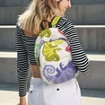 thumbnail image 6 of Naloa Cute Chameleons Canvas Backpack for Men Women Rucksack Casual Travel Daypack College Tote Satchel Bookbag for Teens-Medium, 6 of 7