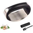 thumbnail image 1 of Garlic Press Rocker Set Stainless Steel Garlic Ginger Mincer Crusher Squeezer Slicer and Peeler, Kitchen Gadget with Handle, 1 of 8