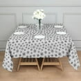 thumbnail image 3 of Black and White Christmas Snowflake Pattern Square Tablecloth,Waterproof Square Table Cover,Wipeable Spillproof Washable Table Cover for Home Kitchen Party Decor 42"X42"(107x107cm), 3 of 6