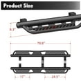 thumbnail image 2 of 6In Carbon Steel Running Boards Side Steps- Compatible with 2018-2025 Jeep Wrangler JL 4-Door, 2 of 9