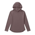 thumbnail image 5 of Rutainlusire Women's Tops Long Sleeve Hooded Sun Protection Athletic Top Women's UPF 50+ Long Sleeve Protection Sports Hooded Solid Color Lightweight Hiking Top With Raglan Sleeves, 5 of 5