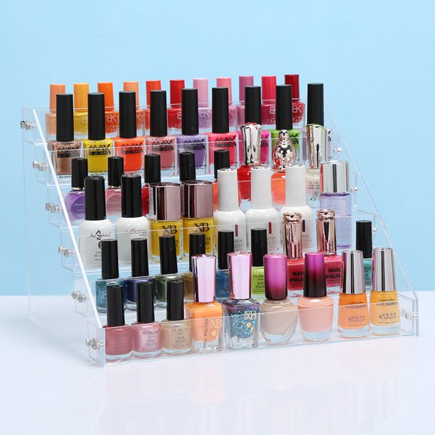 Acrylic Nail Polish Rack organizer, Acrylic Clear Makeup Display Stand