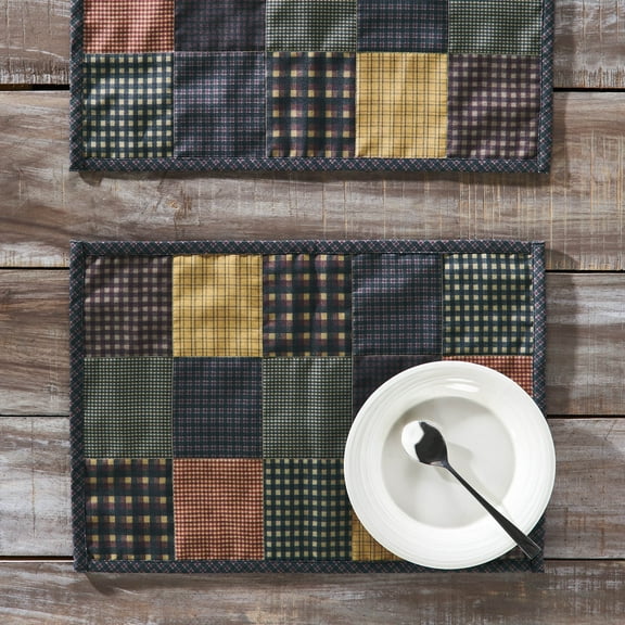 VHC Brands Heritage Farms Quilted Placemat Set of 2 13x19