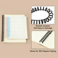 thumbnail image 4 of Uxcell 12mm(1/2") Plastic Spiral Binding Coils, 30 Pcs Binding Spirals 85 Sheet Capacity Binding Spirals for Binding Paper Sheets, Black, 4 of 6