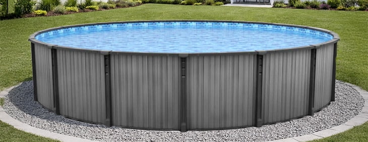 Lake Effect Pools Bora Bora 24' x 52" Round Resin Protected Above Ground Swimming Pool
