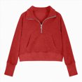 thumbnail image 7 of TOWED22 Girls Half Zip Up Sweatshirt Long Sleeve Cropped Pullover Sweatshirt Fall Cute Clothes for Girls Fashion Winter Sweatshirts,D, 7 of 7