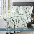 thumbnail image 3 of Elegant Comfort Ultra-Soft 4-Piece Holiday Velvet Plush Flannel Sheet Set - Warm Fuzzy Flannel Fleece with Deep Pockets - High-Quality - Full, Enchanted Woods, 3 of 5