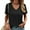 Black, variant on Women's V Neck T Shirts Casual Short Sleeve Summer Basic Tops Tees