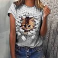 thumbnail image 2 of Tops de moda para mujer Camiseta con estampado 3D divertido Camisetas holgadas casuales Camiseta con estampado de blusa Pompotops  hfajkhk128475, 2 of 8