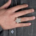 thumbnail image 5 of Anillos de estrella superhelada shaofei joyería de Hip hop con acabado en color dorado y plateado 9 Plata, 5 of 5