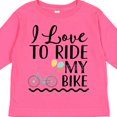 thumbnail image 4 of Inktastic Bicycle I Love to Ride My Bike Girls Long Sleeve Toddler T-Shirt, 4 of 5