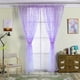 thumbnail image 5 of Cortina de Ventana Transparente Varilla de Bolsillo Cortina Balcón Balcón Drape Cortina Ventana Tratamiento Purple, 5 of 7