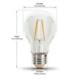 thumbnail image 4 of Feit Electric 4.5W (40W Equivalent) Clear Glass A19 Orange Filament LED E26 Medium Base, Dimmable, 4 of 8