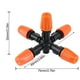thumbnail image 3 of Conector de boquilla para manguera de jardín con 5 boquillas desmontables, cabezal rociador de niebla fina para regar flores y humidificar, diseño de vórtice antiobstrucción, para riego de, 3 of 9