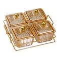 thumbnail image 2 of TidBay Nut And Candy Serving Tray with Lids Fruit Plate Plastic Compartment Appetizer Food Display Dish Platter Divided Snack Serving Bowls for Coffee Tea Nuts, 2 of 7