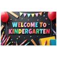 thumbnail image 2 of Welcome Kindergarten Classroom Backdrop Decoration Banner Sign Children Party Celebration Event Background Vivid Fun School Photo Prop, 2 of 4