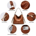 thumbnail image 5 of JUYGO Tote Bag for Women PU Leather Shoulder Bags Crossbody Hobo Bag Large Purse and Handbags with Adjustable Shoulder Strap, 5 of 7