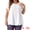 White, variant on DARING DIVA Women's Plus Chiffon Ruffle Double-Layered Top 1X Pink