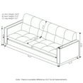 thumbnail image 2 of Furinno Brive Contemporary Tufted Loveseat, White Faux Leather, 2 of 7