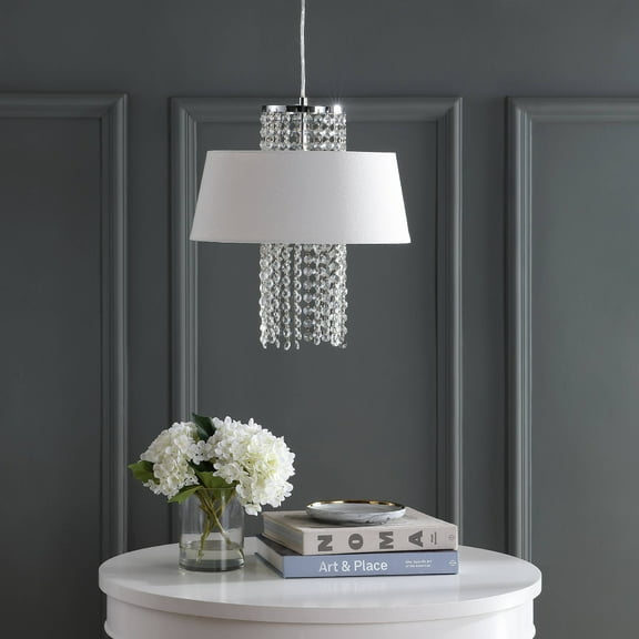 SAFAVIEH Cadenza 3-Light 16 in. Dia. Modern Glam Pendant Light, Chrome