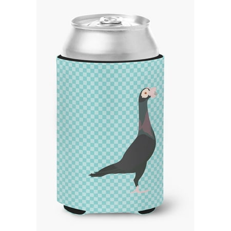 

English Carrier Pigeon Blue Check Can or Bottle Hugger