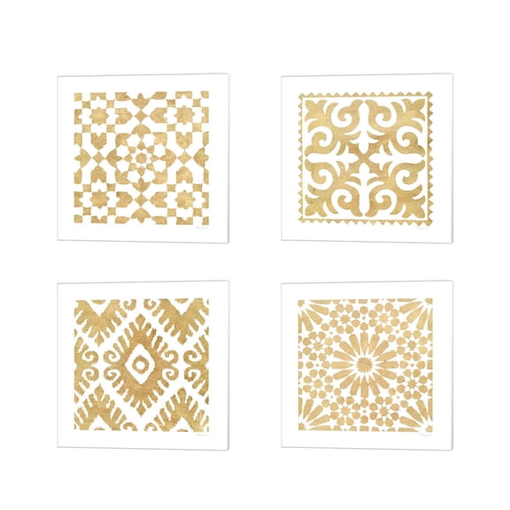 Great Art Now Simply Elegant by Nancy Green 4 Piece Canvas Art Set Each 14W x 14H