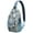 Sky-blue, variant on Decorative Paisley Print Crossbody Bag - Mandala Inspired Shoulder Backpack - Travel-Ready for Hikers, Bikers, Commuters