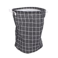 thumbnail image 2 of Cesta para ropa sucia, lavable, plegable, de cuadros negros, de gran capacidad, para el hogar, peluquería, 2 of 14