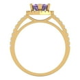 thumbnail image 4 of Clara Pucci 14K Yellow Gold 2.38ct Alexandrite Halo Ring for Women, 4 of 7