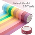 thumbnail image 4 of Mr. Pen-Washi Tape Set Paquete de 10 Cintas Decorativas Washi Tapes Cinta de Colores Cinta para Álbum de Recortes Cinta Washi para Diario Cinta Artesanal Washy Tape Washy-Tape Bullet Journal Washi Tap, 4 of 5