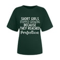 thumbnail image 3 of Mrat Blouses & Chemises à Manches Courtes Col Rond Hauts à Sequins pour Femmes Hauts de Travail pour Dames Blouse à Manches Courtes Imprimé Lettre T-Shirt Hauts Manches Courtes Chemises pour Femmes, 3 of 7