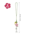 thumbnail image 4 of 2 piezas Correas de teléfono celular Flower Caqueta de llave adorna Teléfono Decoración de cordones para mujeres, 4 of 5