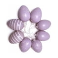 thumbnail image 1 of Hanging Easter Decorations Plastic Colorful 6Cm Eggs Pendants 8 Pack Set for Party, 1 of 8