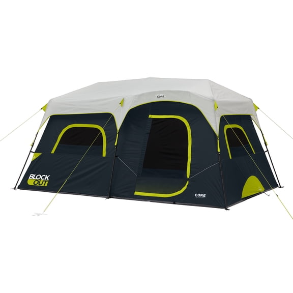 CORE 9 Person BlockOut Instant Cabin Family Camping Tent