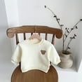 thumbnail image 3 of Esaierr Newborn Baby Pullover Sweatshirt, Solid Cotton Thin Sweatsuit Baby Solid Color Long Sleeve Tshirts Tops Blouse, 3 of 7
