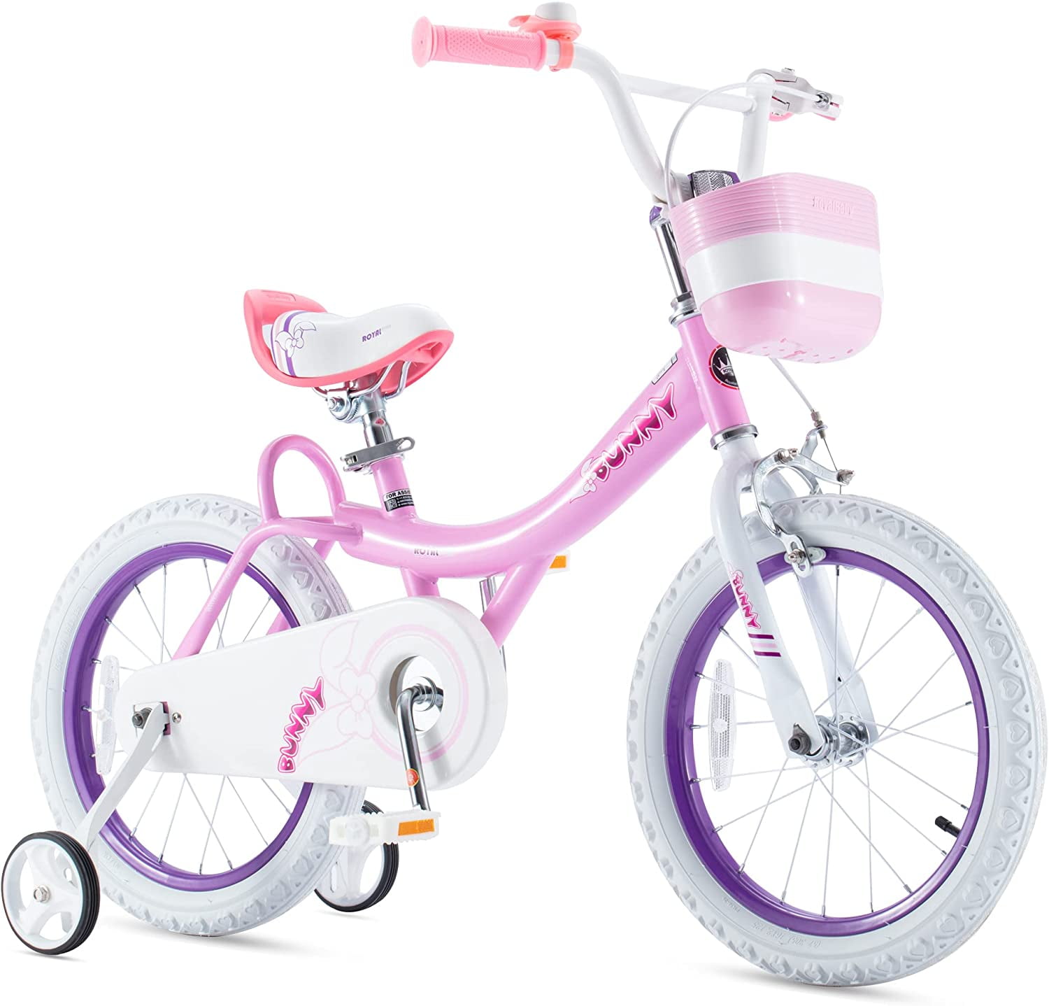 RoyalBaby Bunny 14 inch Girl's Bicycle Kids Bike for Girls Childrens Bicycle Pink