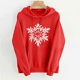 thumbnail image 2 of lulshou Hoodies for Women Christmas Print Sweatshirt Festive Holiday Long Sleeve Pullover for Family Gathering, Red, L, 2 of 6