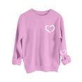 thumbnail image 2 of Fznquz Valentines Sweatshirt Womens Cute Crewneck Outfit Love Heart Graphic Oversized Trendy Lightweight Pink Womens Tops XL, 2 of 7