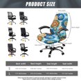 thumbnail image 7 of POLERO Anti Stain All-in-One Office Swivel Chair Slipcover, Flowers Elastic Cloth Easy to Install Office Chair Cover for Indoor Workspace Home Study, 7 of 7