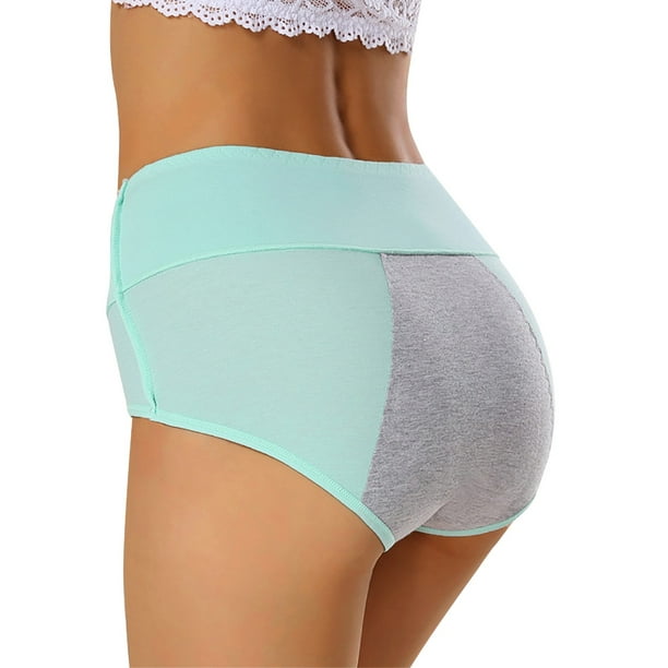Ropa interior menstrual Prolriy para mujer, color sólido, cintura