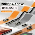 thumbnail image 7 of Xiwai 20Gbps USB4 Type C Male to Female 90 Degree Up Down Angled 100W Power Data 8K Video Adapter for Laptop Phone, 7 of 7