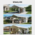 thumbnail image 5 of VENTOPYR 12 ft x 25 ft 2-in-1 Carport with Storage Shed, Heavy Duty Steel Frame Car Canopy with 12" x 3" Tool Shed, White, 5 of 13